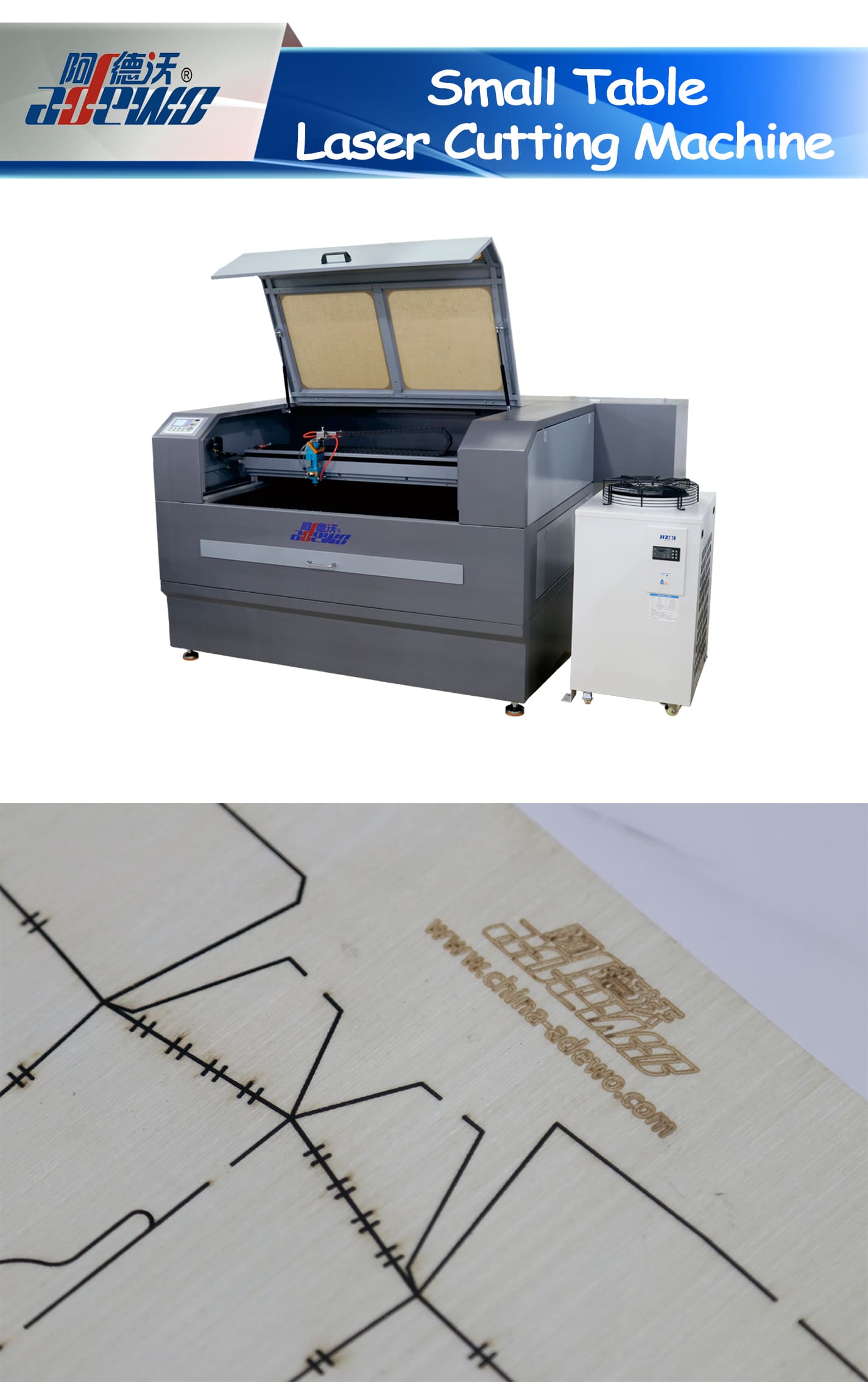 Máquina de corte a laser de mesa pequena