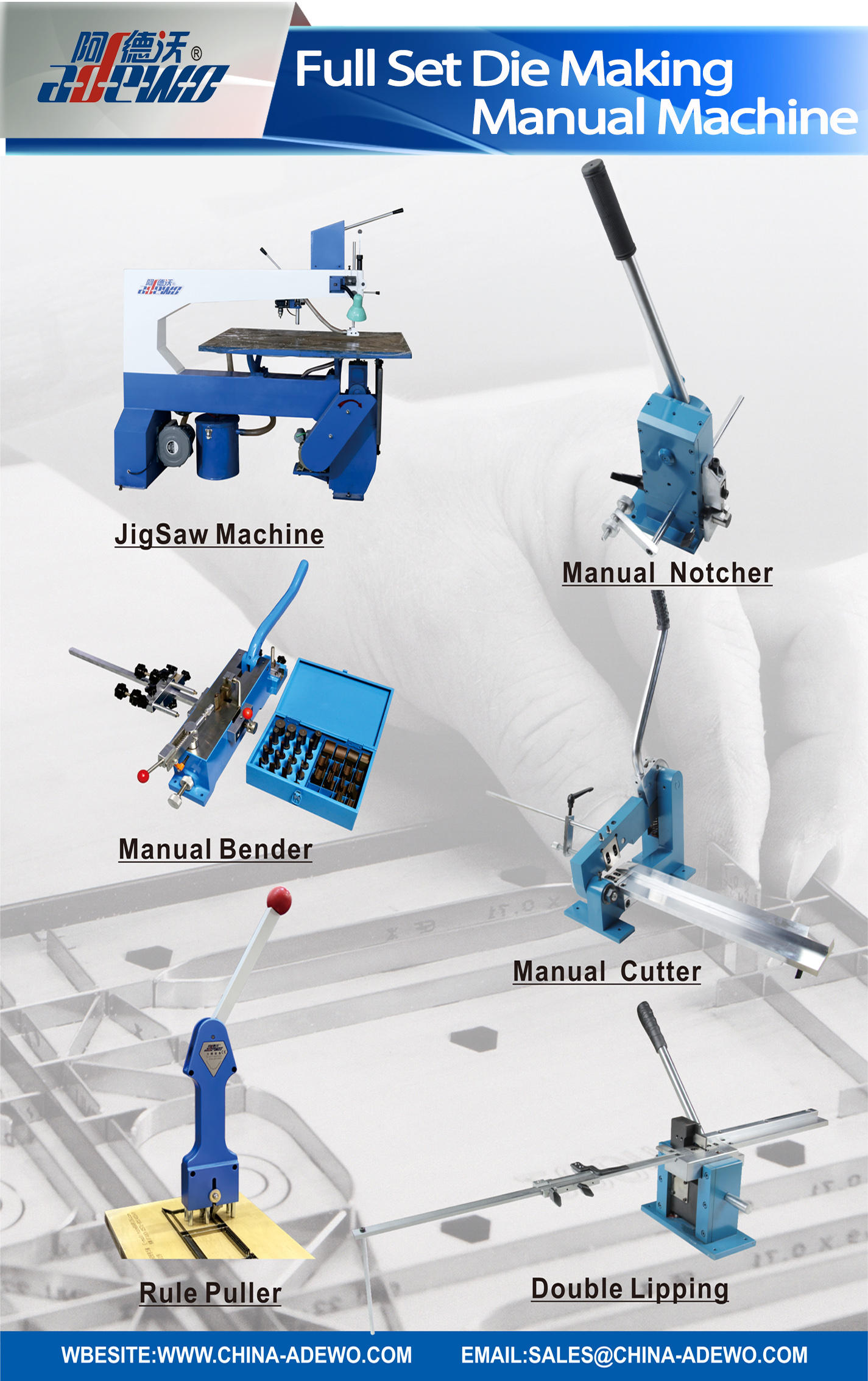 Máquina manual para fabricação de moldes de conjunto completo