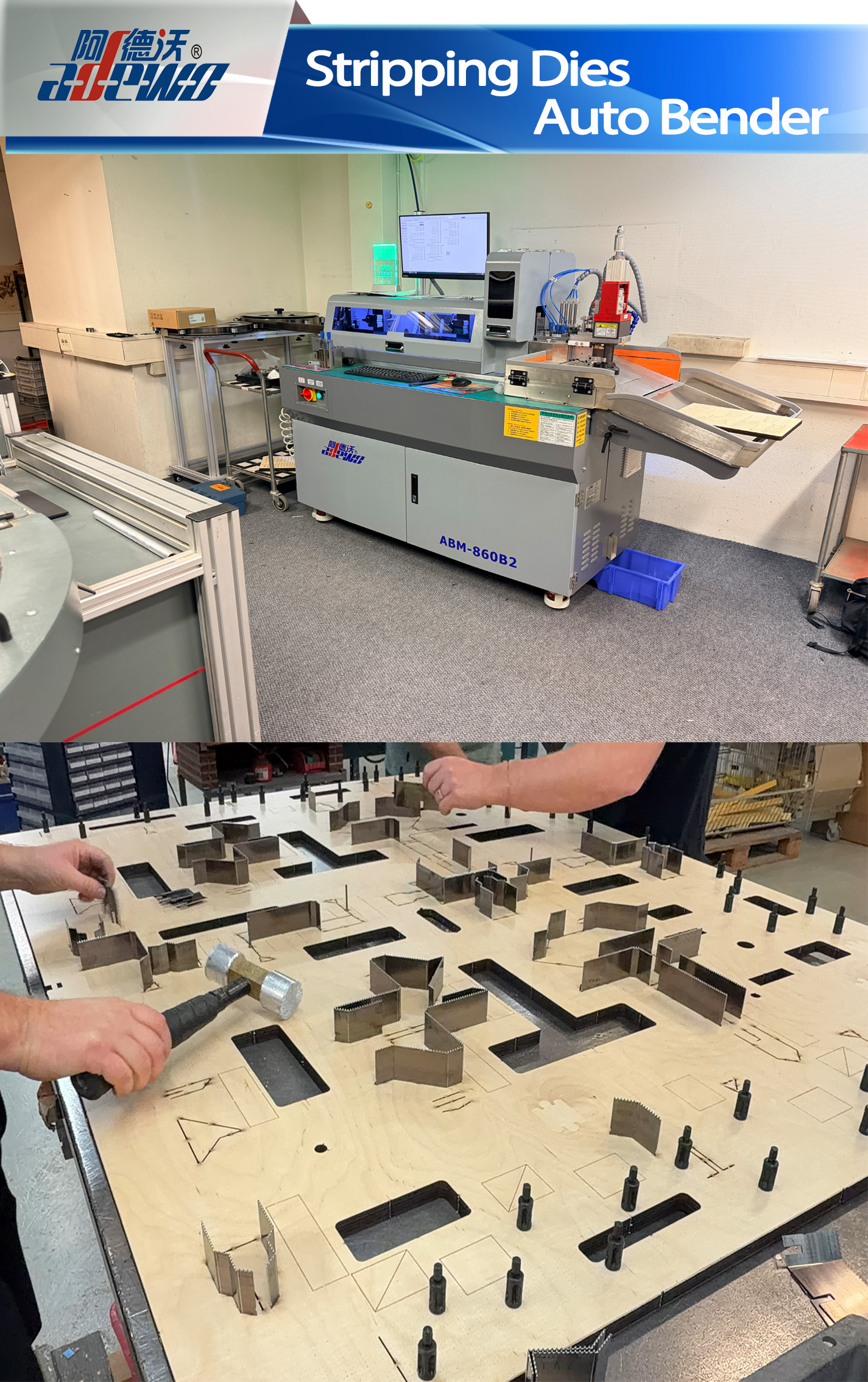 Dobrador automático de matrizes de decapagem