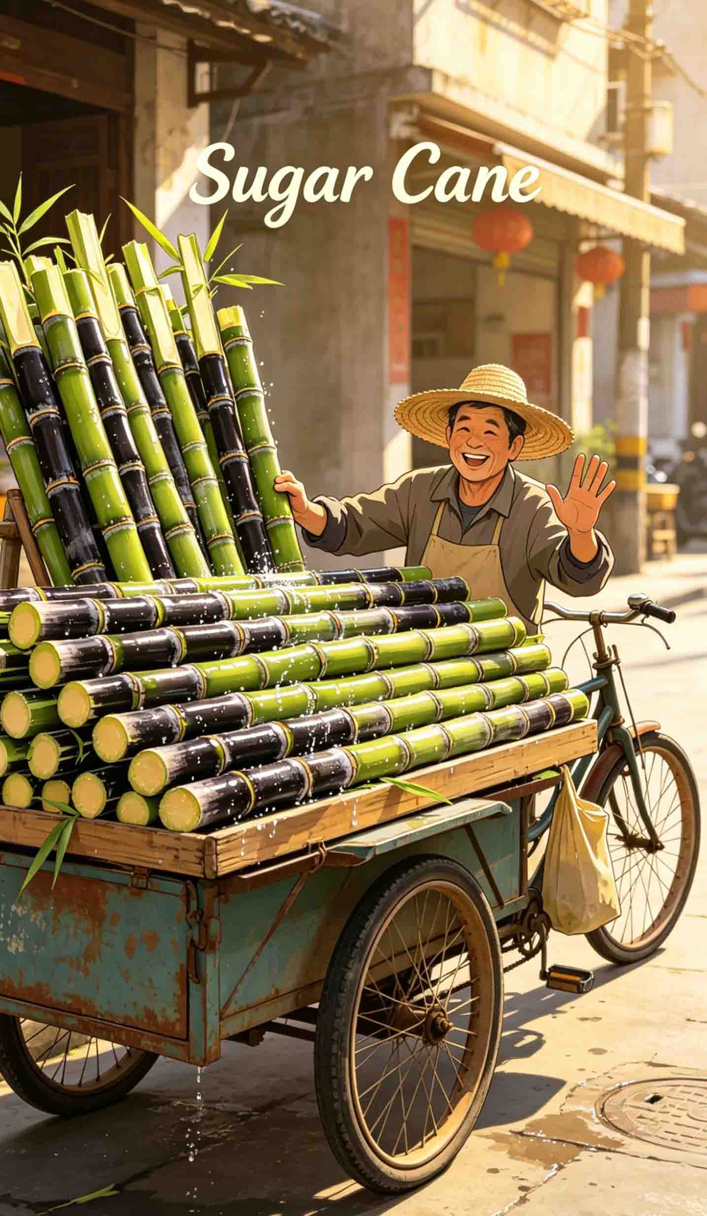 Você já experimentou cana-de-açúcar chinesa?