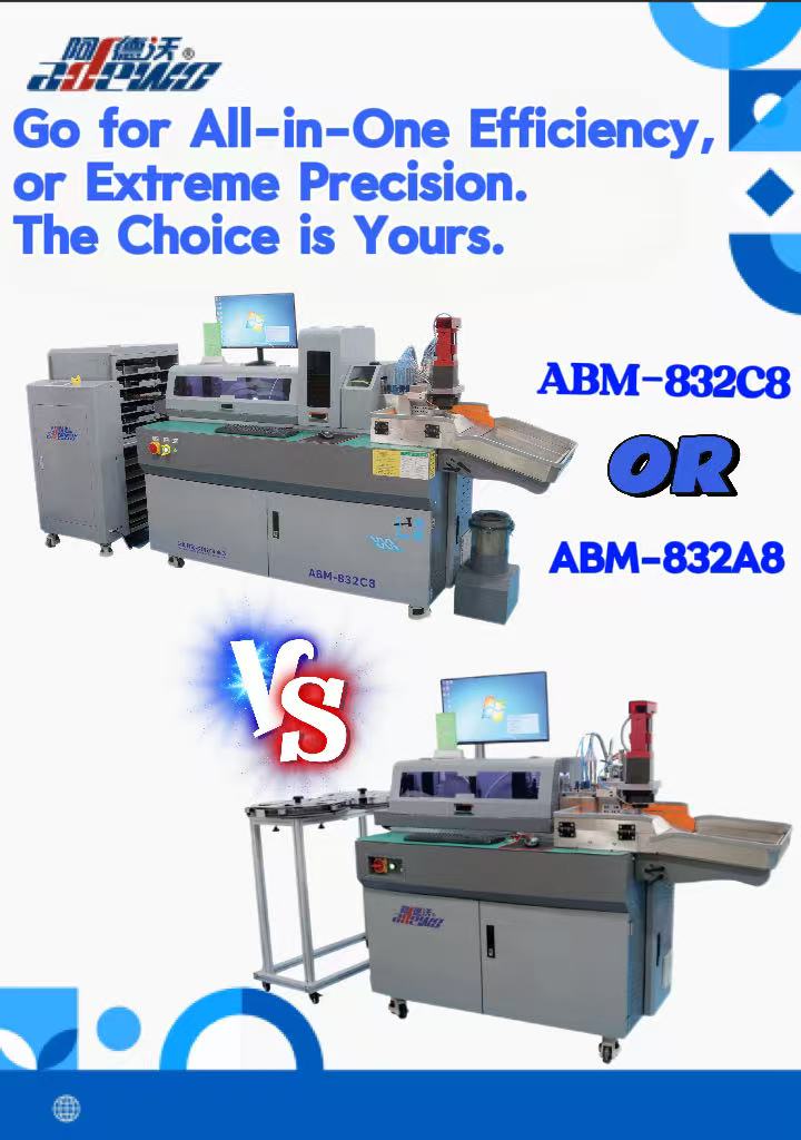 Dobradores de alta conformabilidade ABM-832A8 e 832C8: opte pela eficiência tudo-em-um ou precisão extrema. A escolha é sua.