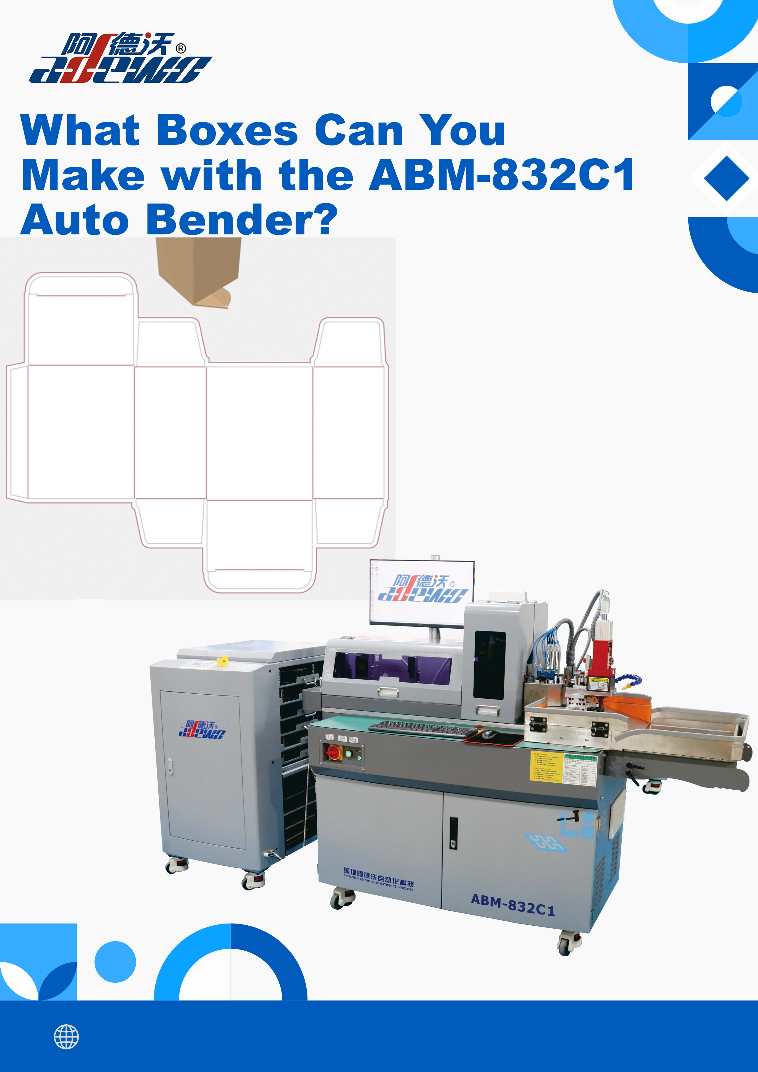 Que caixas você pode fazer com o dobrador automático ABM-832C1?