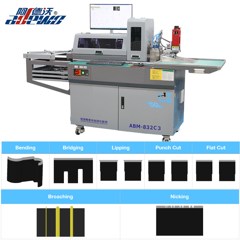 Máquina dobradora automática de regras de etiqueta