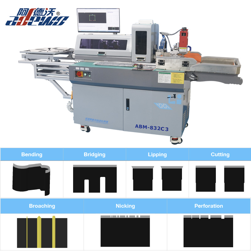 Máquina dobradora automática de regras de etiqueta