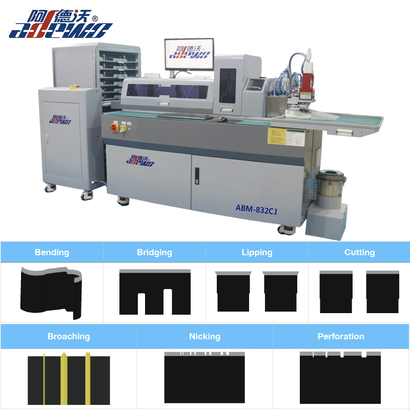 Máquina dobradora automática de regras de etiqueta multifuncional